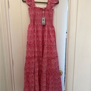 Sail to Sable Ruffled Pink Smocked Dress